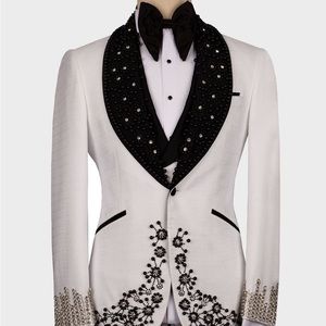 Suits & Blazers | Mens White Black Tuxedo | Poshmark